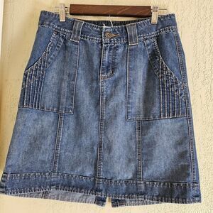 Riders By Lee Copper Collection Womens Mini Denim Skirt Belt Loops Sz 7/8